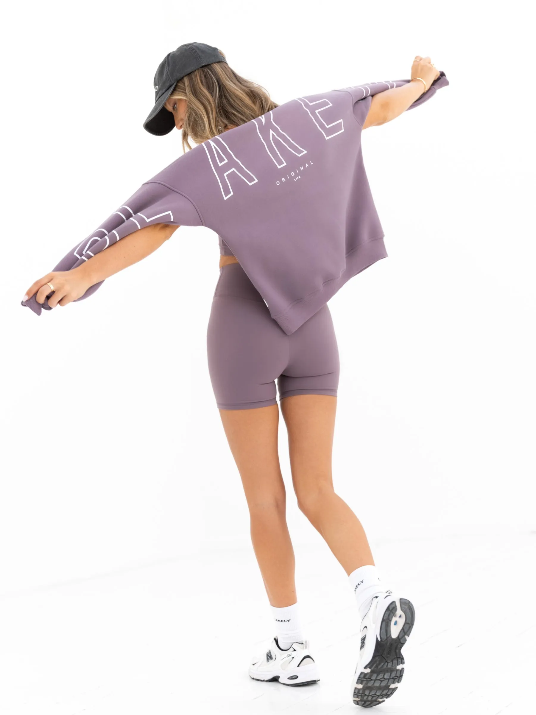 Ultimate Crossover Shorts - Grape snap closure neon colors