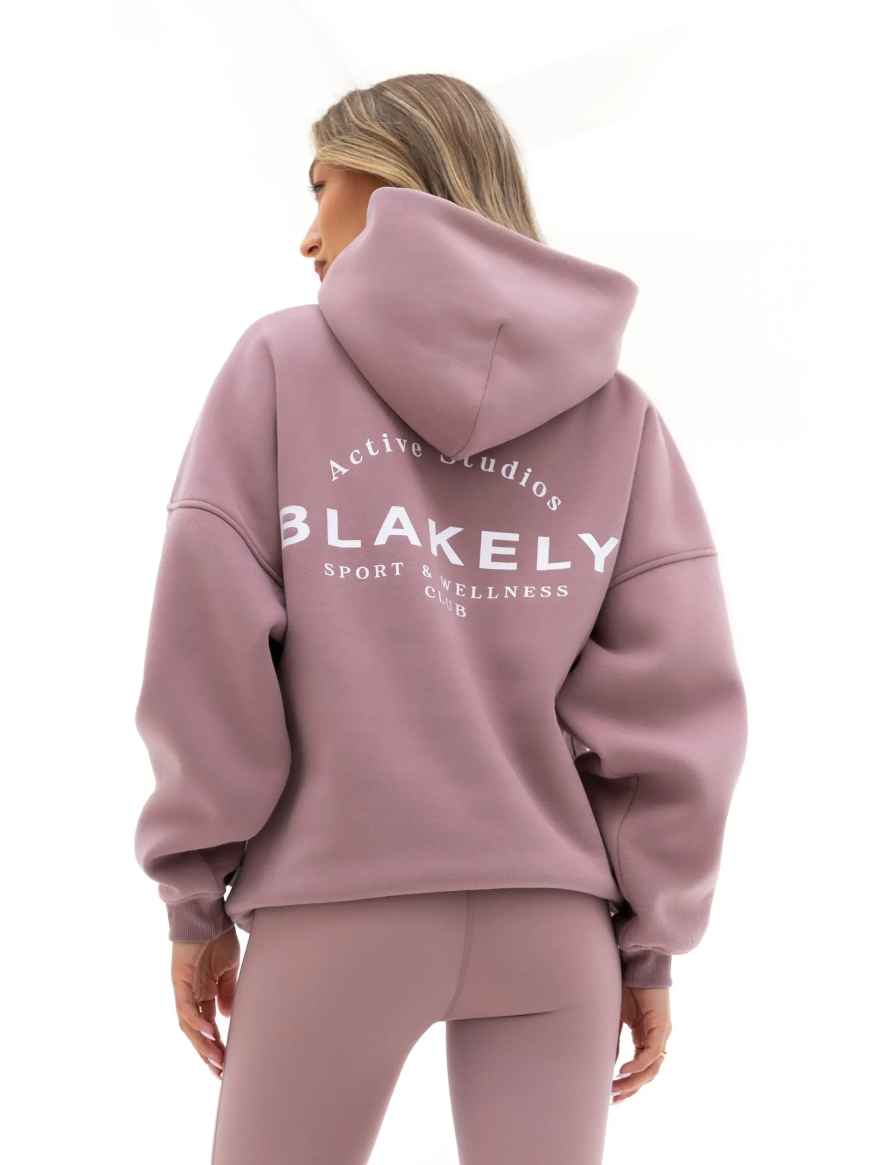 Reinforced Edges Active Studios Oversized Hoodie - Dusty Pink