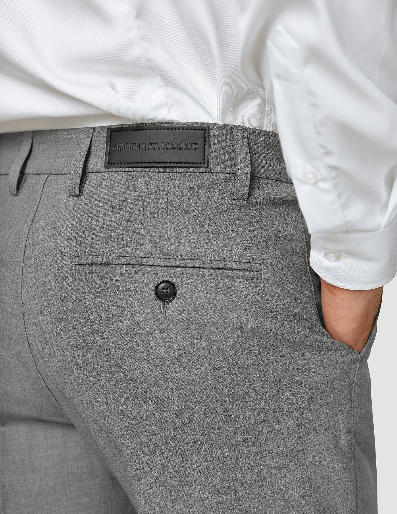 Essential Suit Pants Regular Cloud Grey Stretch Motion