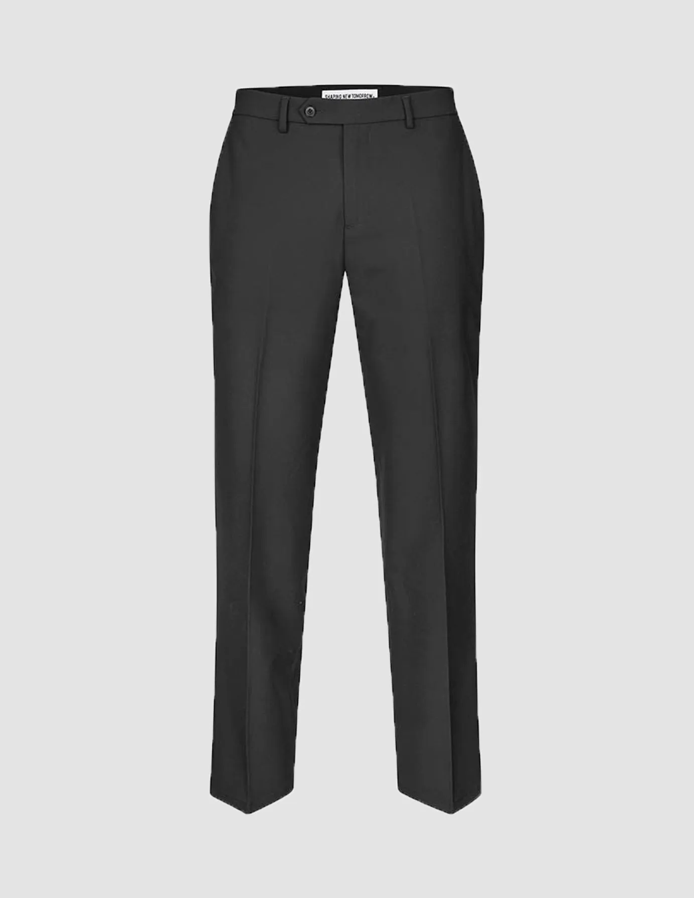 Essential Suit Pants Relaxed Fit Black Cropped hem CompressionSupport