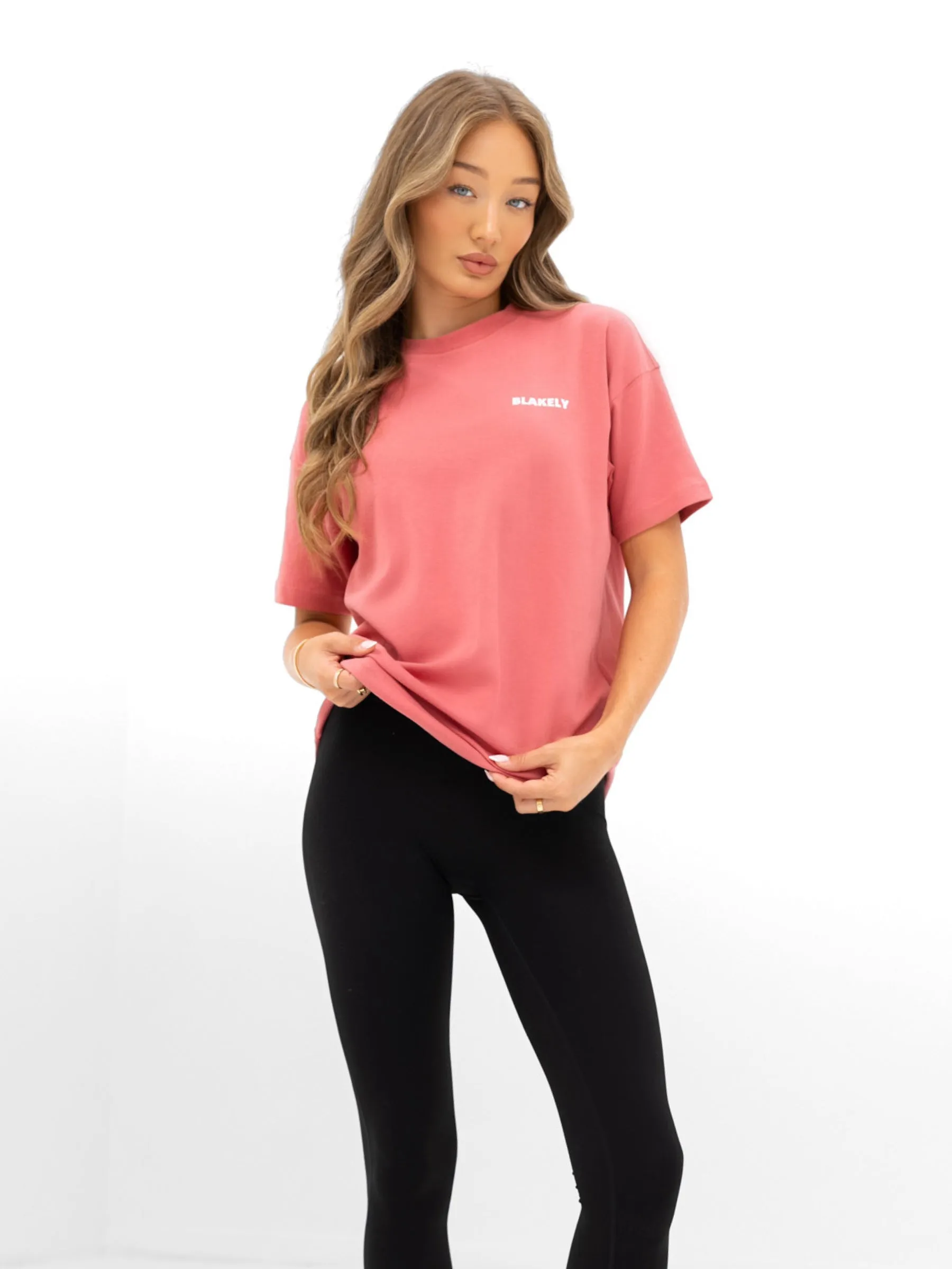 Amelie Oversized T-Shirt - Sunrise Coral Relaxed Design