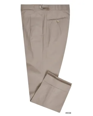 Adjustable Belt Loops Beige Ripstop Dress Pant