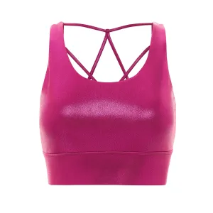 Petite size seams Anti-bacterial Garnet Jewel Sports Bra