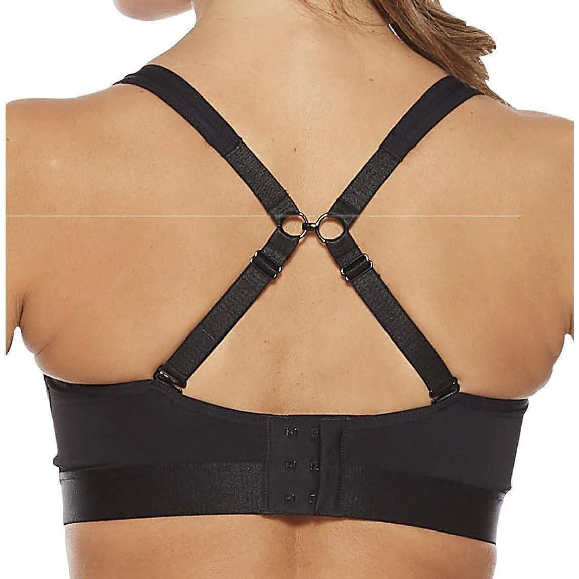 2XU Hi Impact Womens Sports Bra - Black Racerback Design