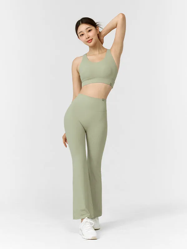 Comfort Tension Ribbed Bootscut Pants Body Free