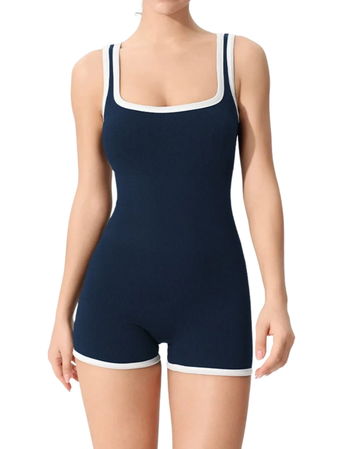 Outlined Ribbed Bodysuit Eco Home Retro Daily
