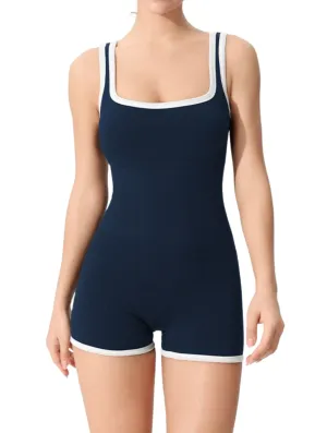 Outlined Ribbed Bodysuit Eco Home Retro Daily