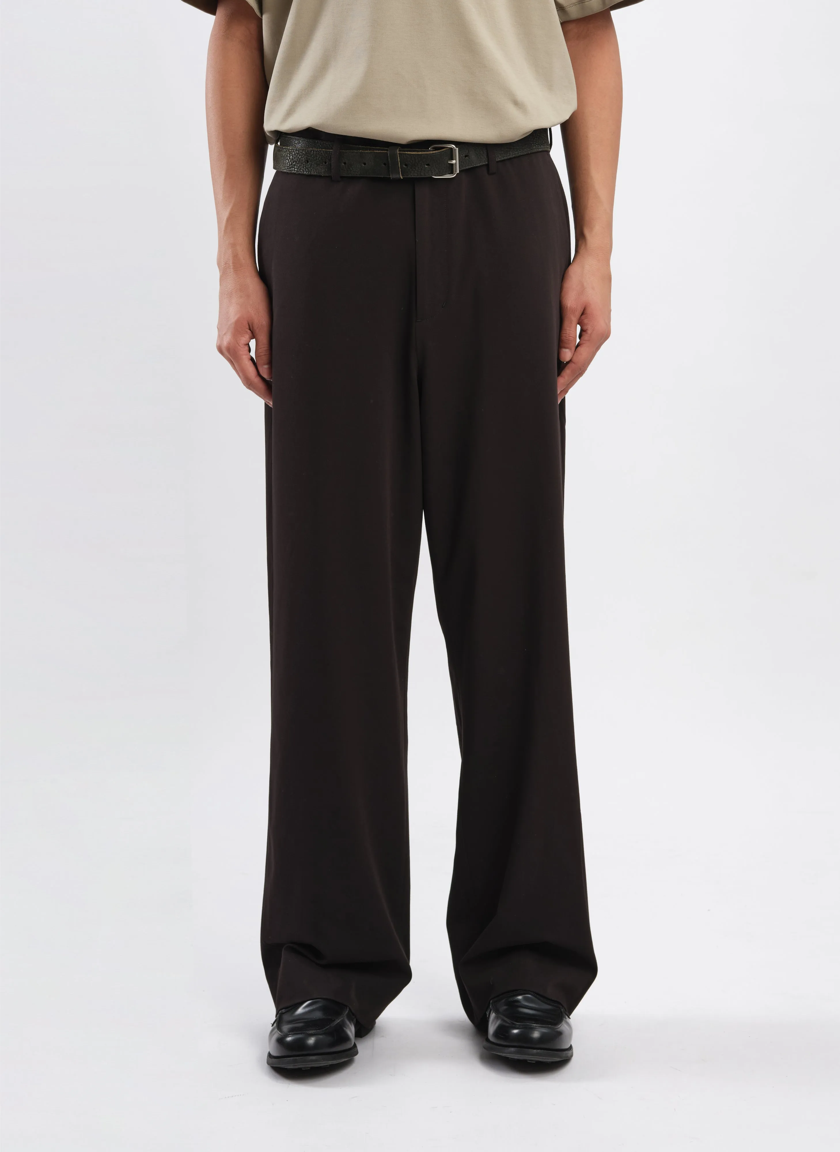 Red Flash CoolingChannelFabric Tencel Cotton Polyester Spandex Wide Straight Pants