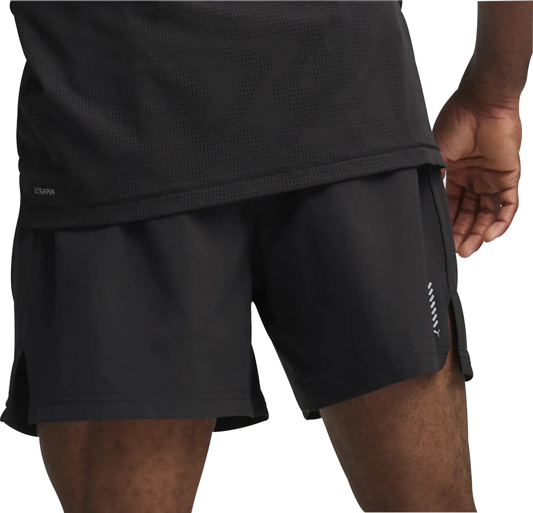 Puma Run Velocity Ultraweave 5 Inch Mens Running Shorts - Black Wool blend skateboarding outfit