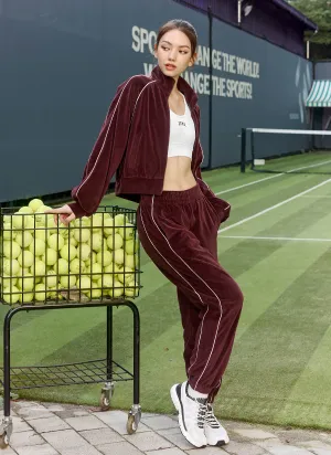 Velour Track Joggers WeightlessLayeringPiece