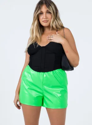 OdorResistant Material Triton PU Elastic Shorts Green