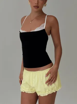 ChafeFree Design Rhubarb Lace Shorts Lemon Yellow