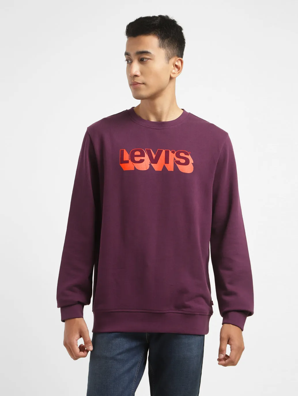 Senior Men's Brand Logo Crew Neck Sweatshirt