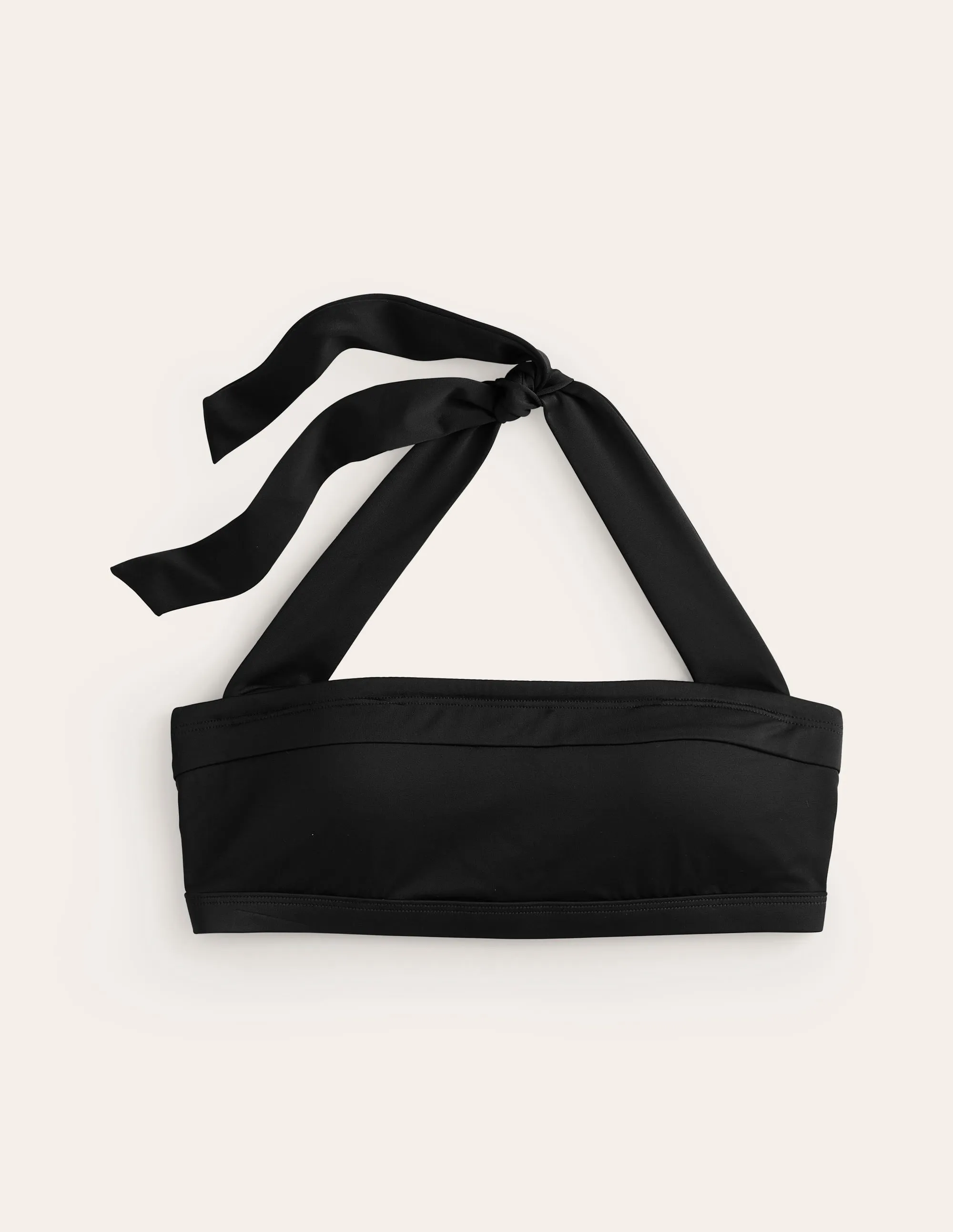 Two-Tone Style Tumble Dry Safe Santorini Bikini Top-Black