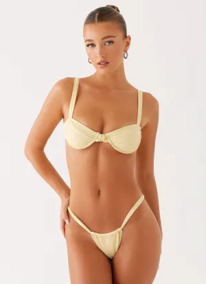 Airlie Scrunch Bikini Bottoms - Yellow compression support Torsion Control System