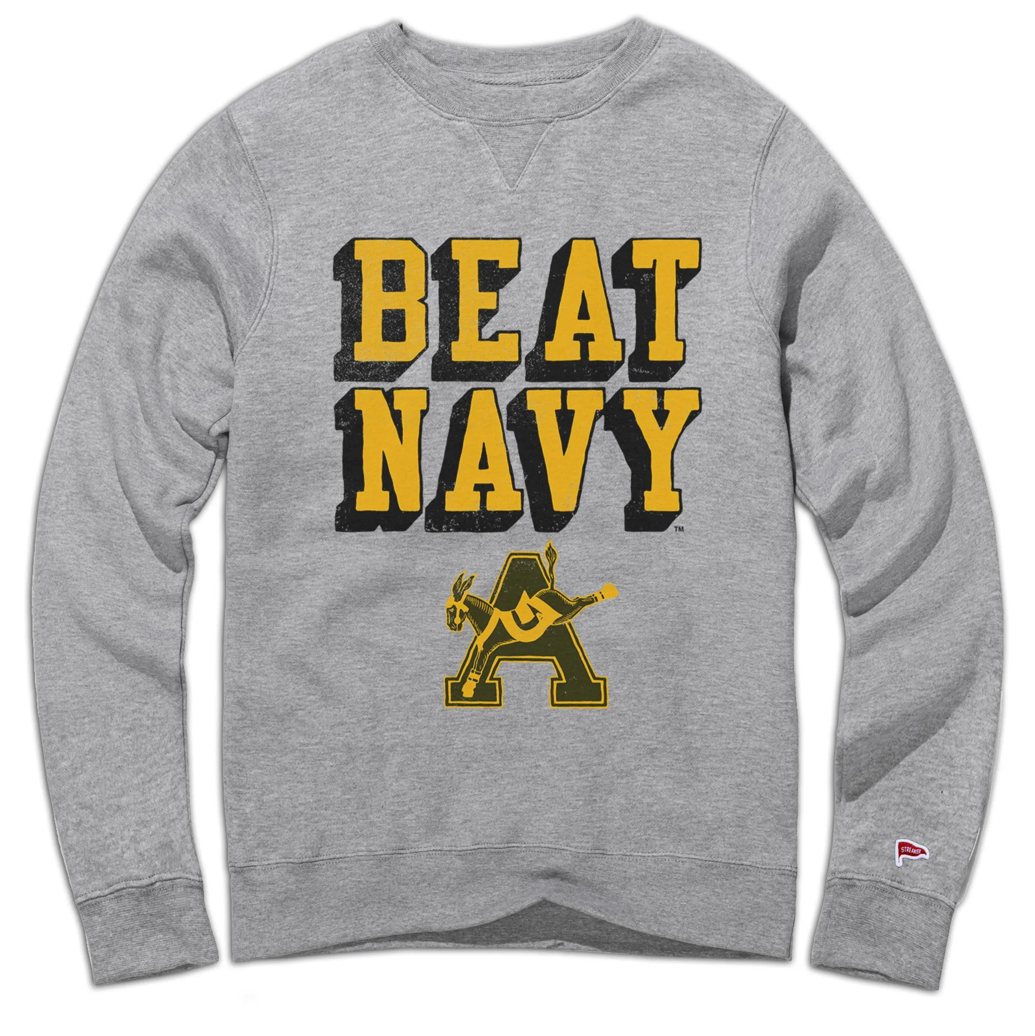 Ergonomic Seams Velvet Touch Army Vintage Beat Navy Crewneck