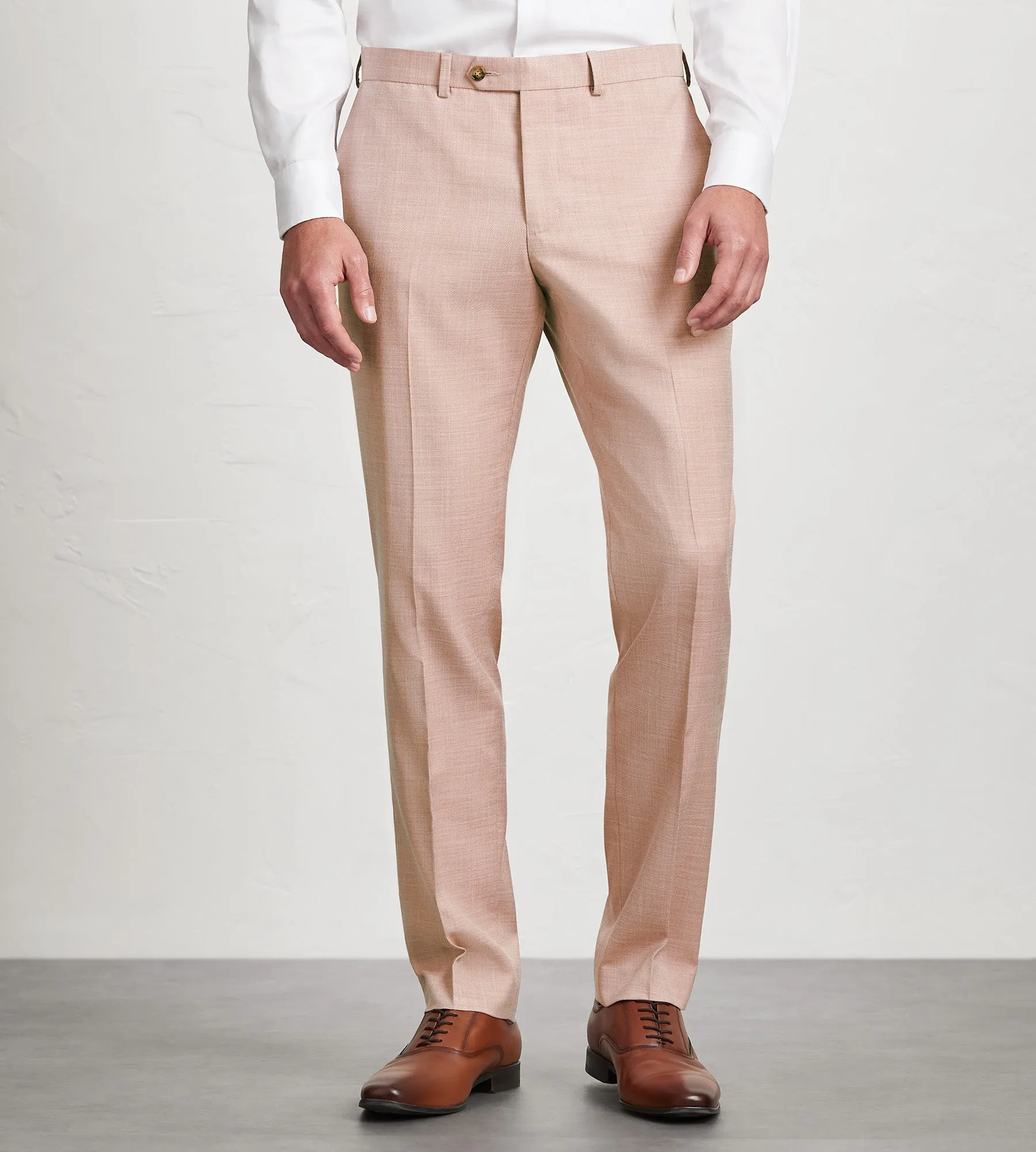 Modern Fit Pale Rose Solid Suit Pants Adaptive Fit