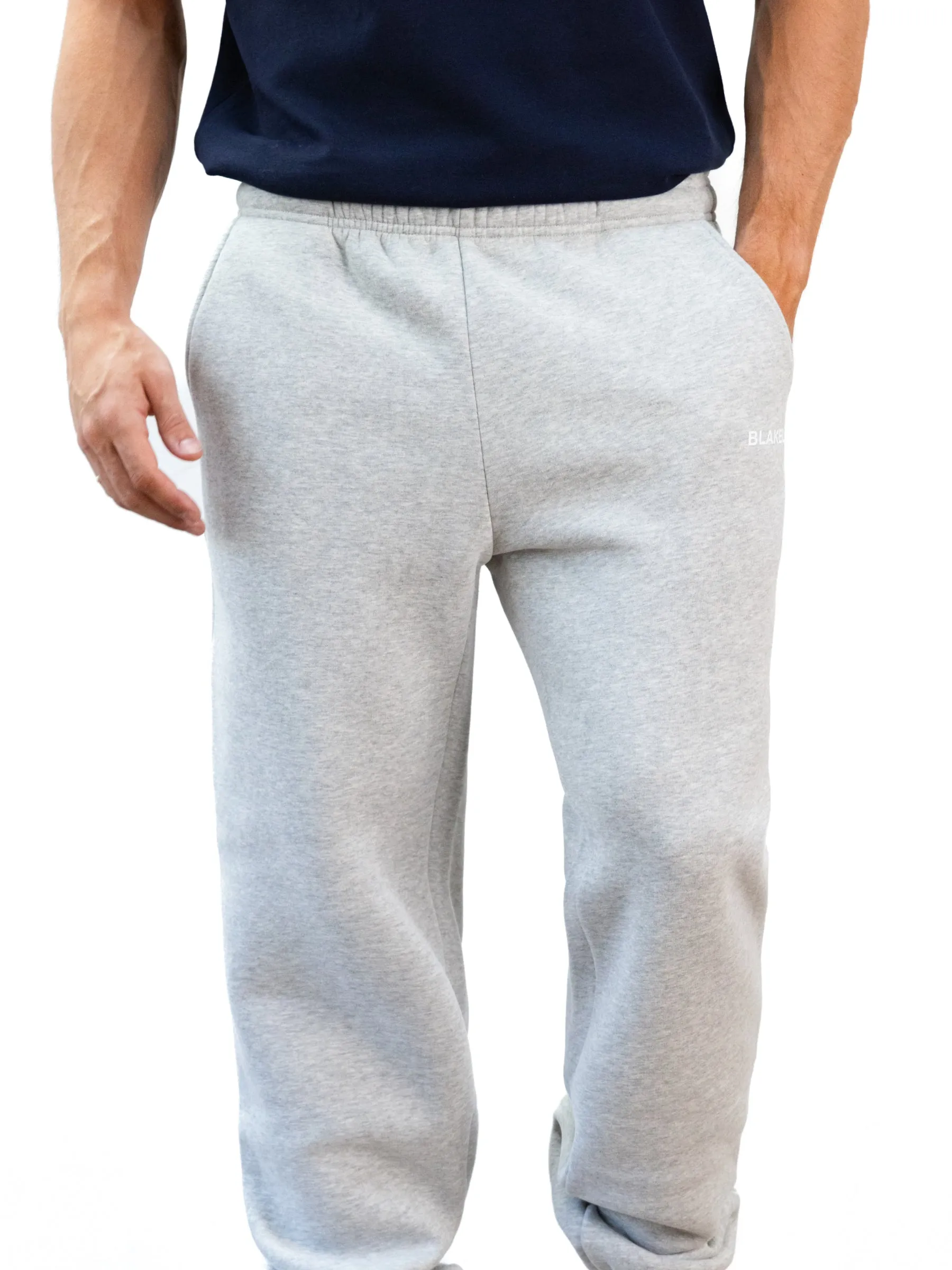 Italic Relaxed Sweatpants - Marl Grey Cozy and Relaxed
