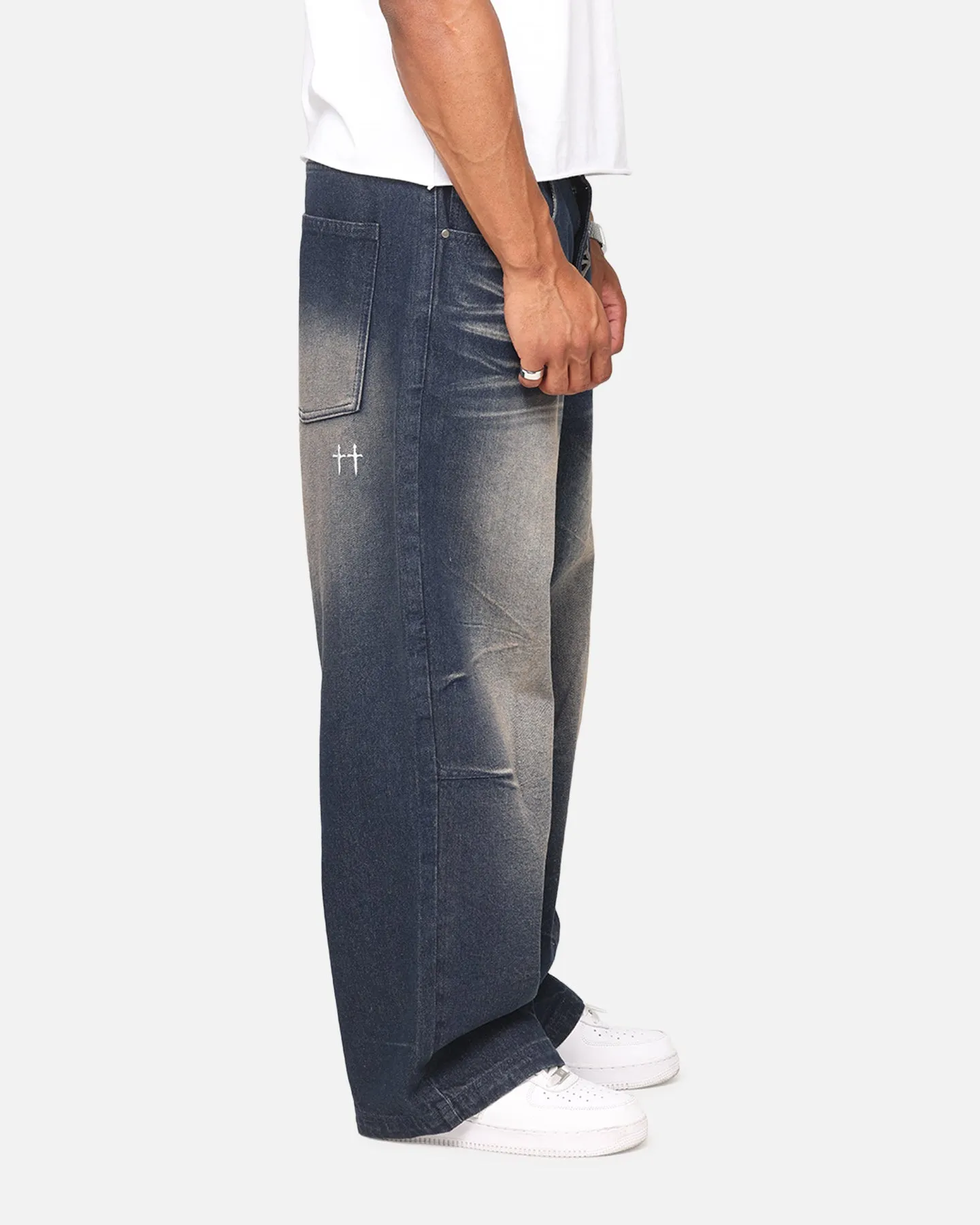 Vibrant Fashion Lover fade resistant color Saint Morta Amplus Jeans Antiquity Blue