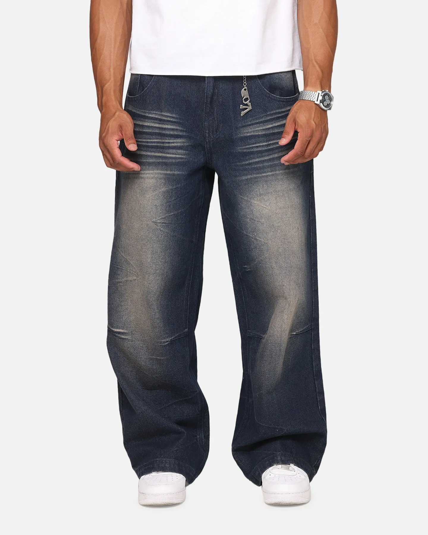 Saint Morta Amplus Jeans Antiquity Blue Everyday Gym Ready Button Fly Closure