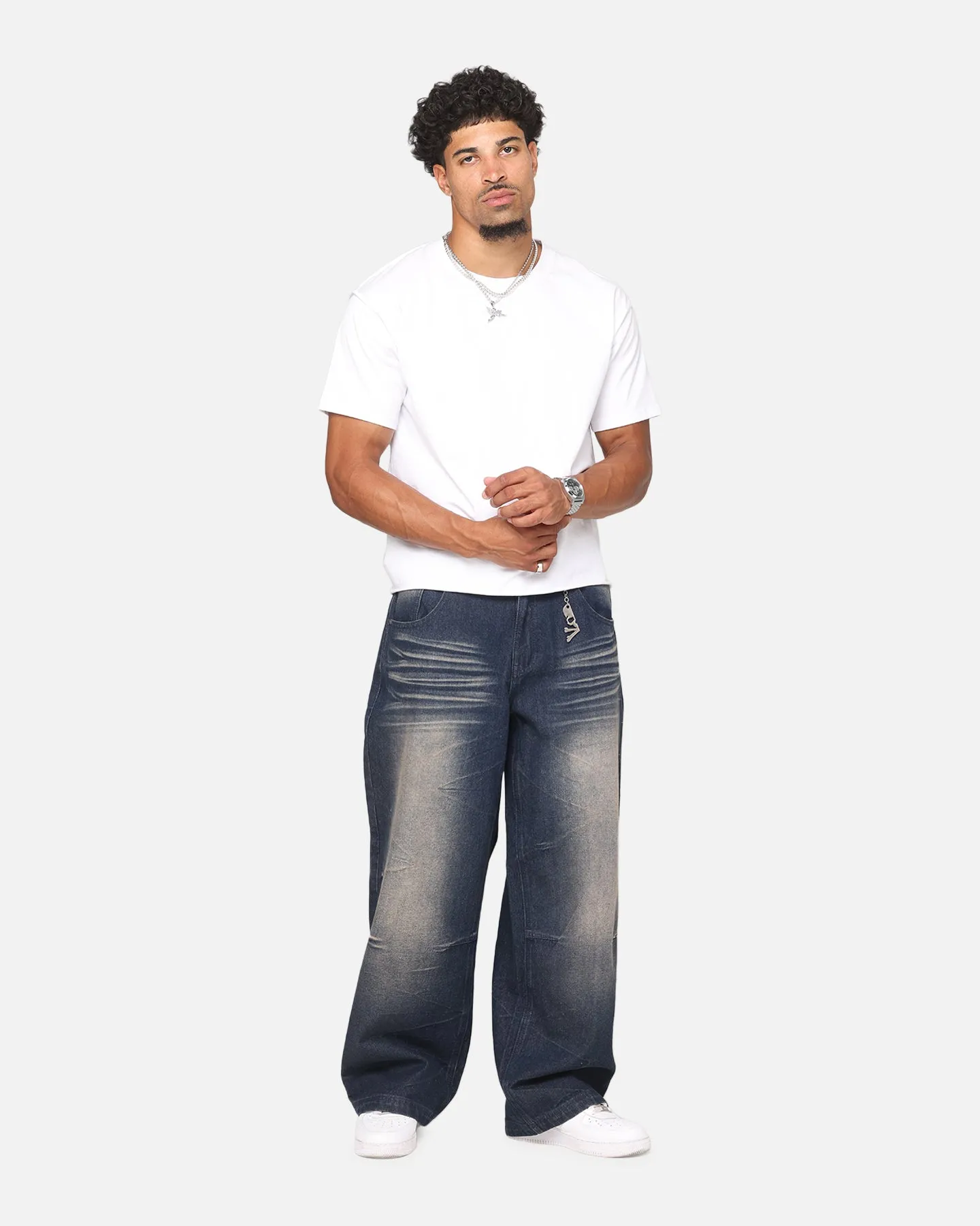 Saint Morta Amplus Jeans Antiquity Blue High Durability Thread Mid Rise Structure