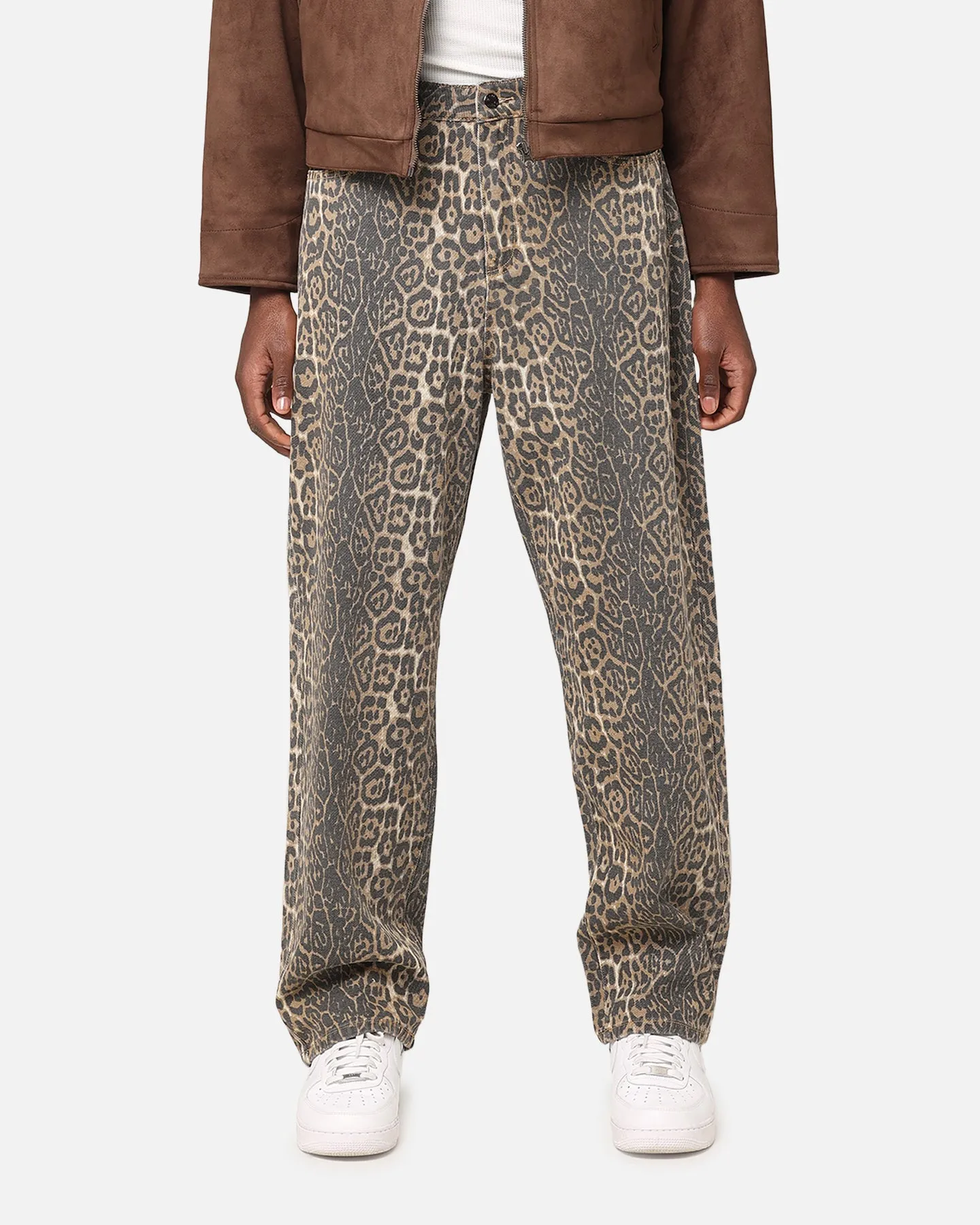 XXIII Leopard Baggy Jeans Leopard Simple Style On The Go