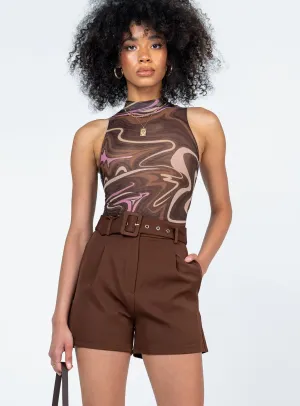 Barker Shorts Brown MoistureWicking