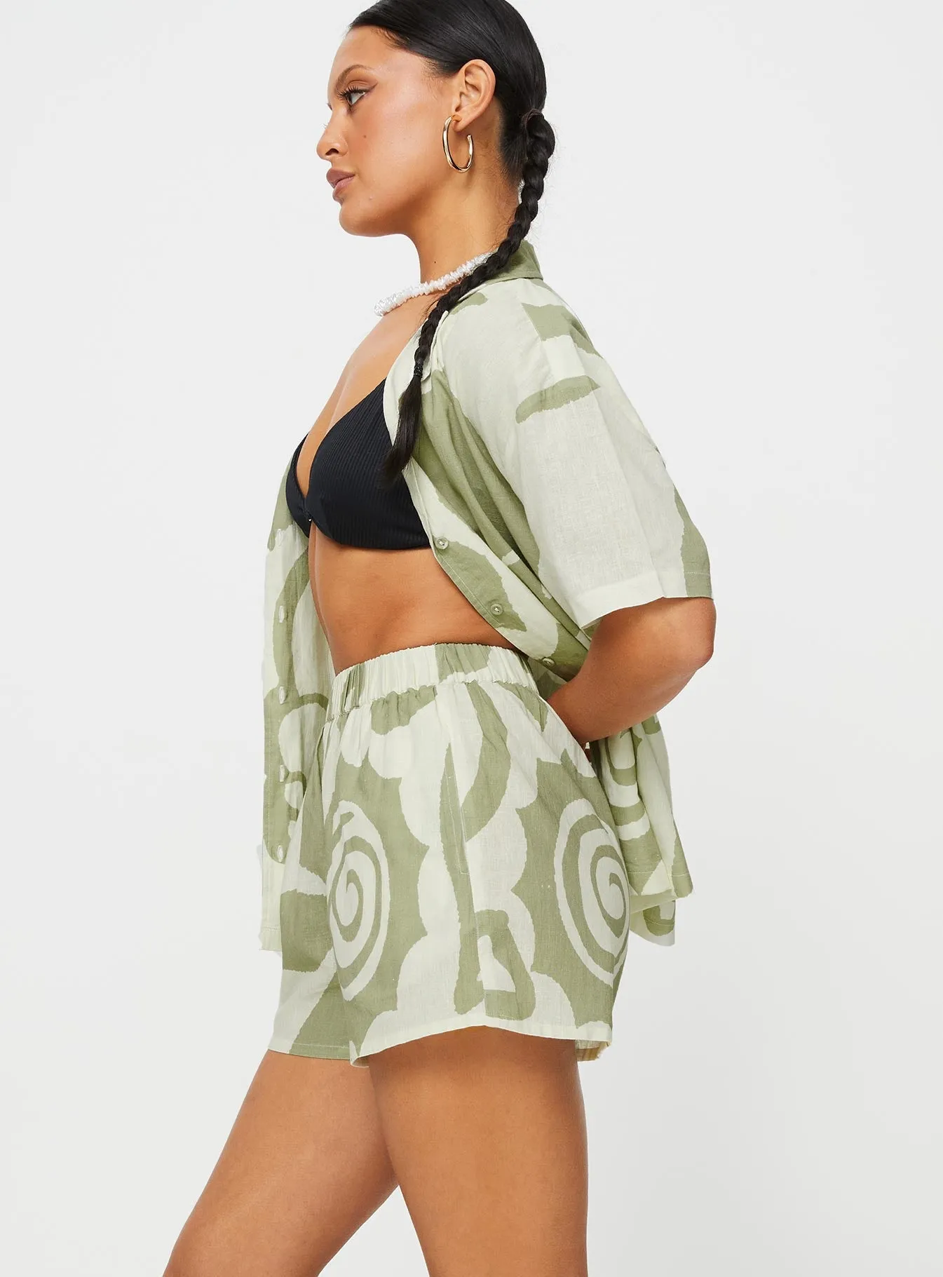 Sea Shorts Green / Cream Dance Light