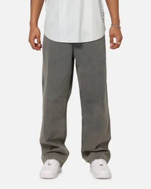 Reinforced Stitching Details Minimal Fading Carre Vintage Pants Washed Grey