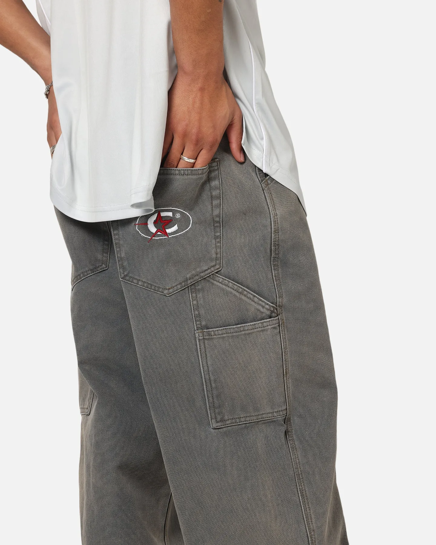 Carre Vintage Pants Washed Grey Fresh casual Winter Warmth Minimalist