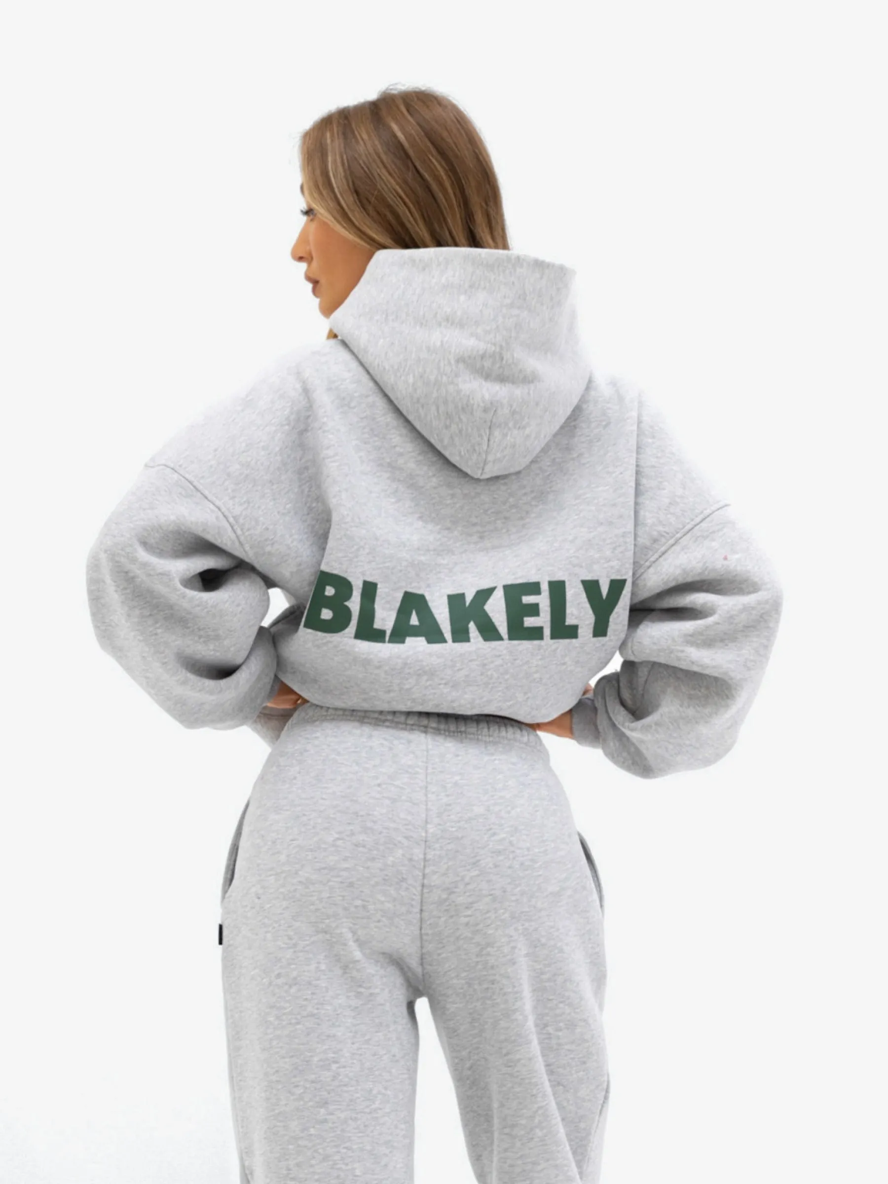 Amelie Oversized Hoodie - Marl Grey American style