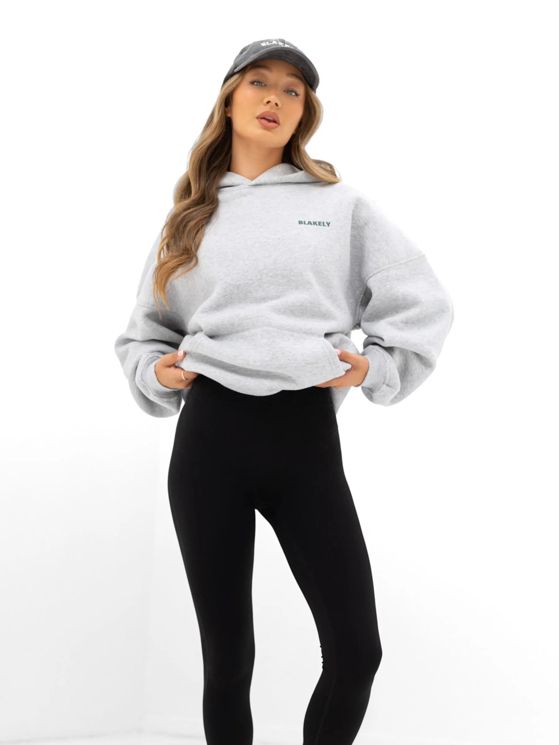 museum visit Functional Amelie Oversized Hoodie - Marl Grey