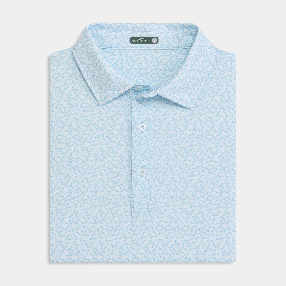 Heritage Blue Helmet Havoc Printed Performance Polo Business casual Breathable Textile