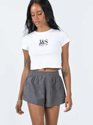 Beach House Shorts Cord Grey SoftTouch Texture Cool Nylon