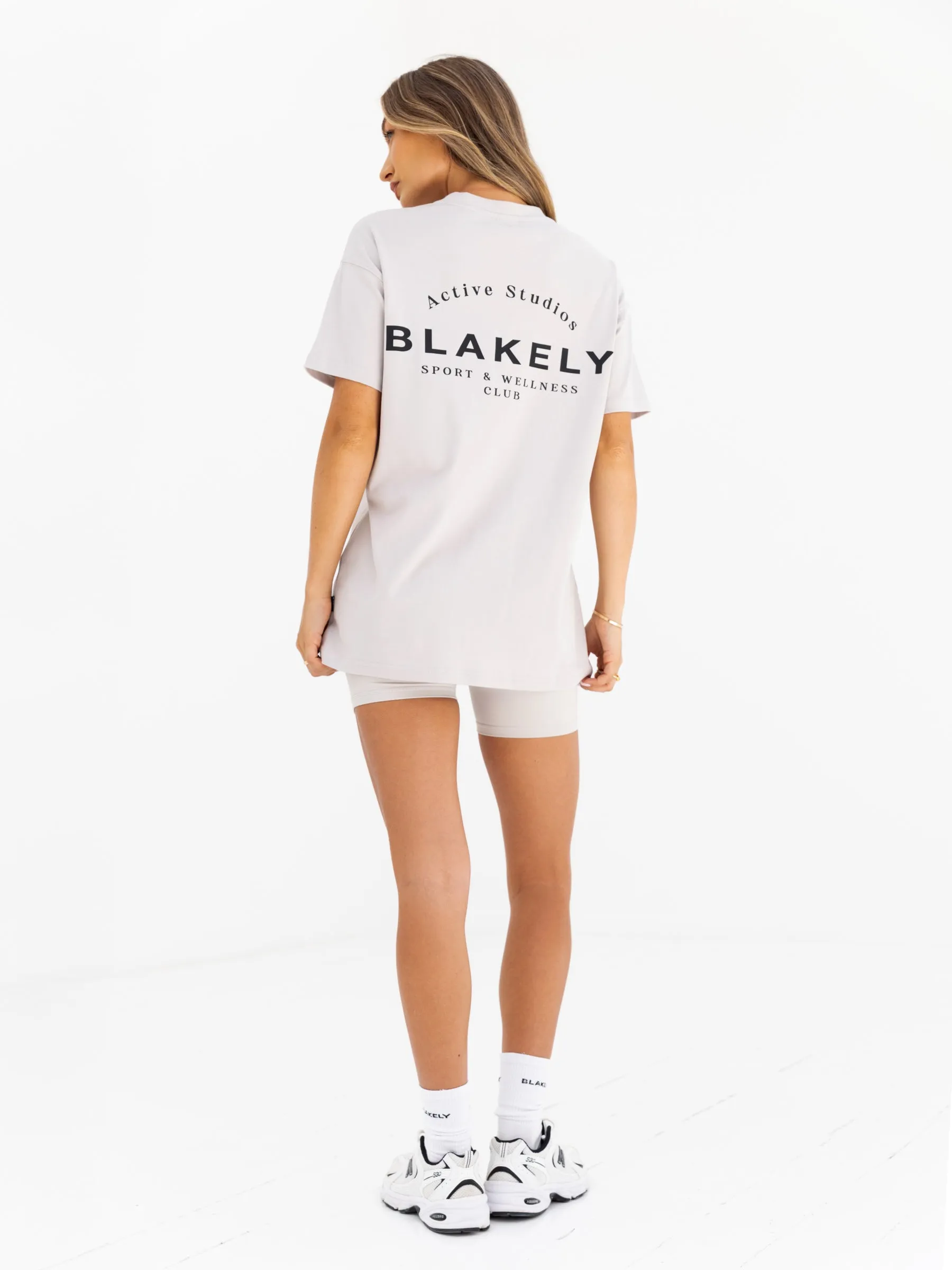Curved Active Studios Oversized T-Shirt - Ivory Soft Layering