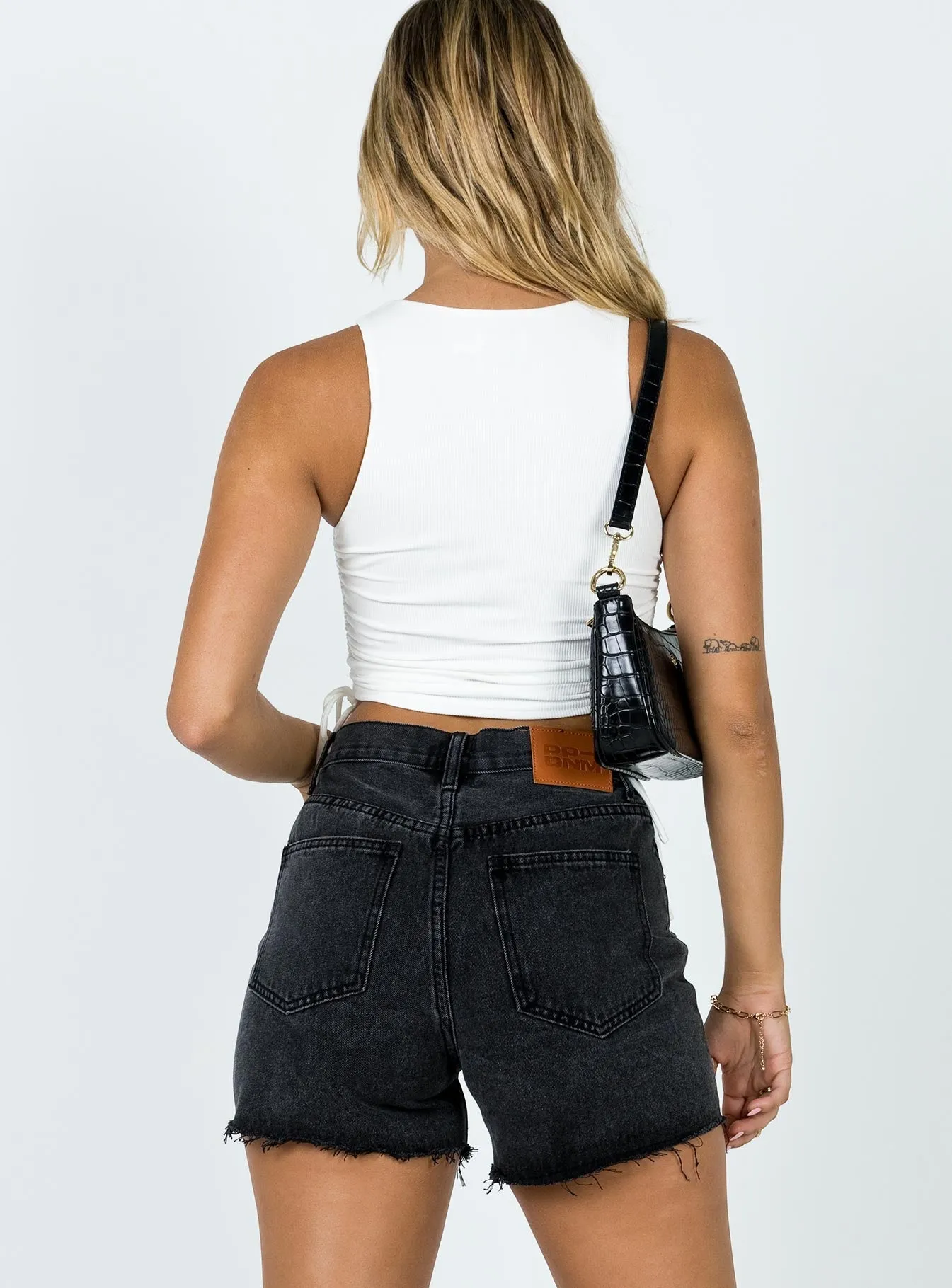 Xena Denim Shorts Black Club Mode