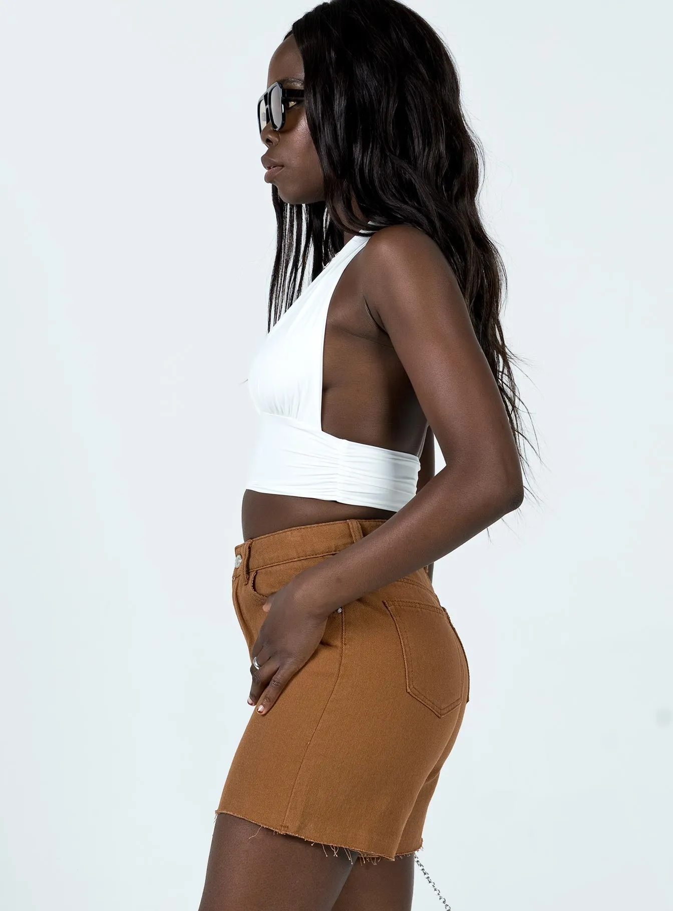 Giovana Denim Shorts Brown Bold Step Cool Edge