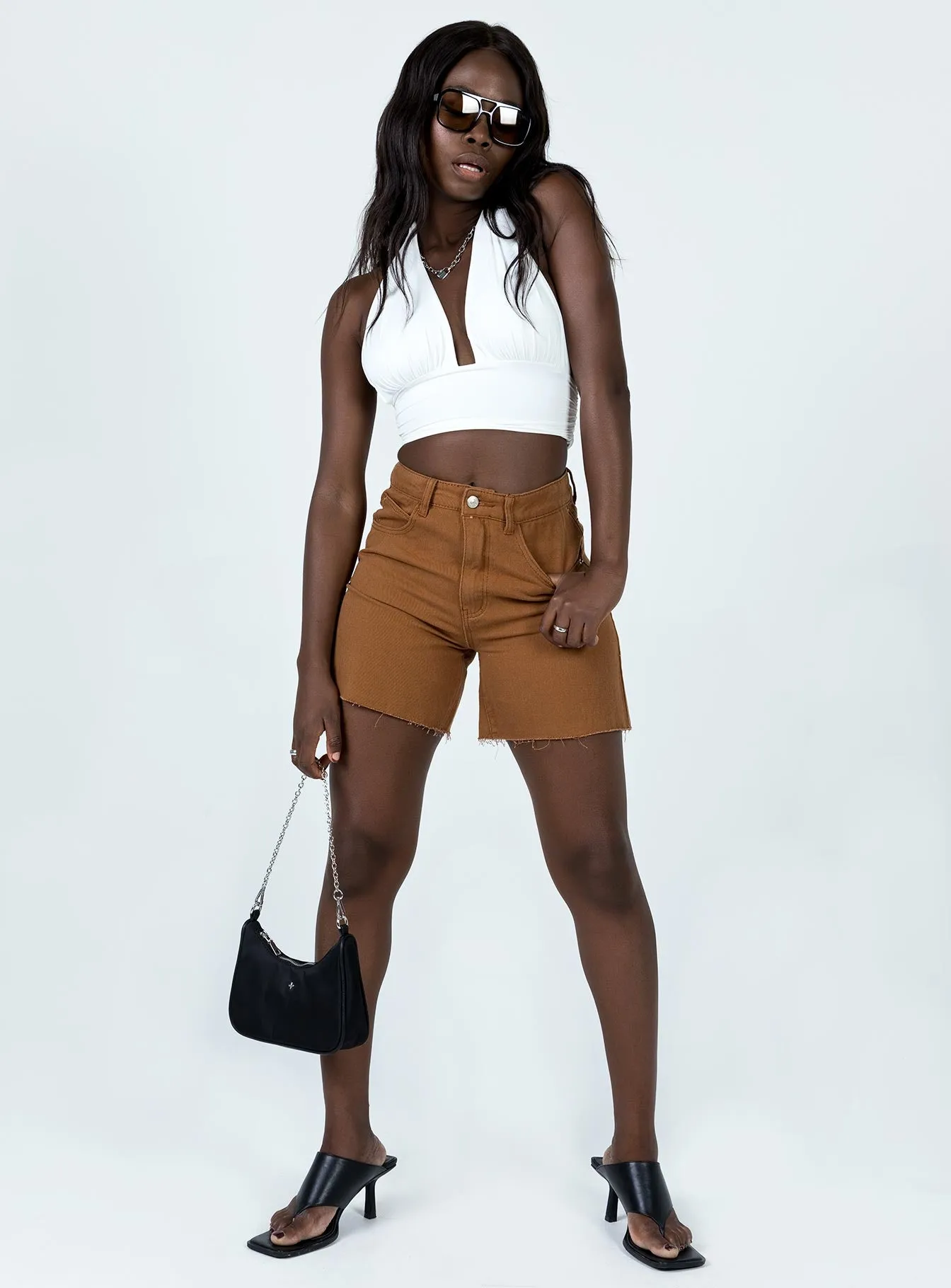 Giovana Denim Shorts Brown RecycledBlend