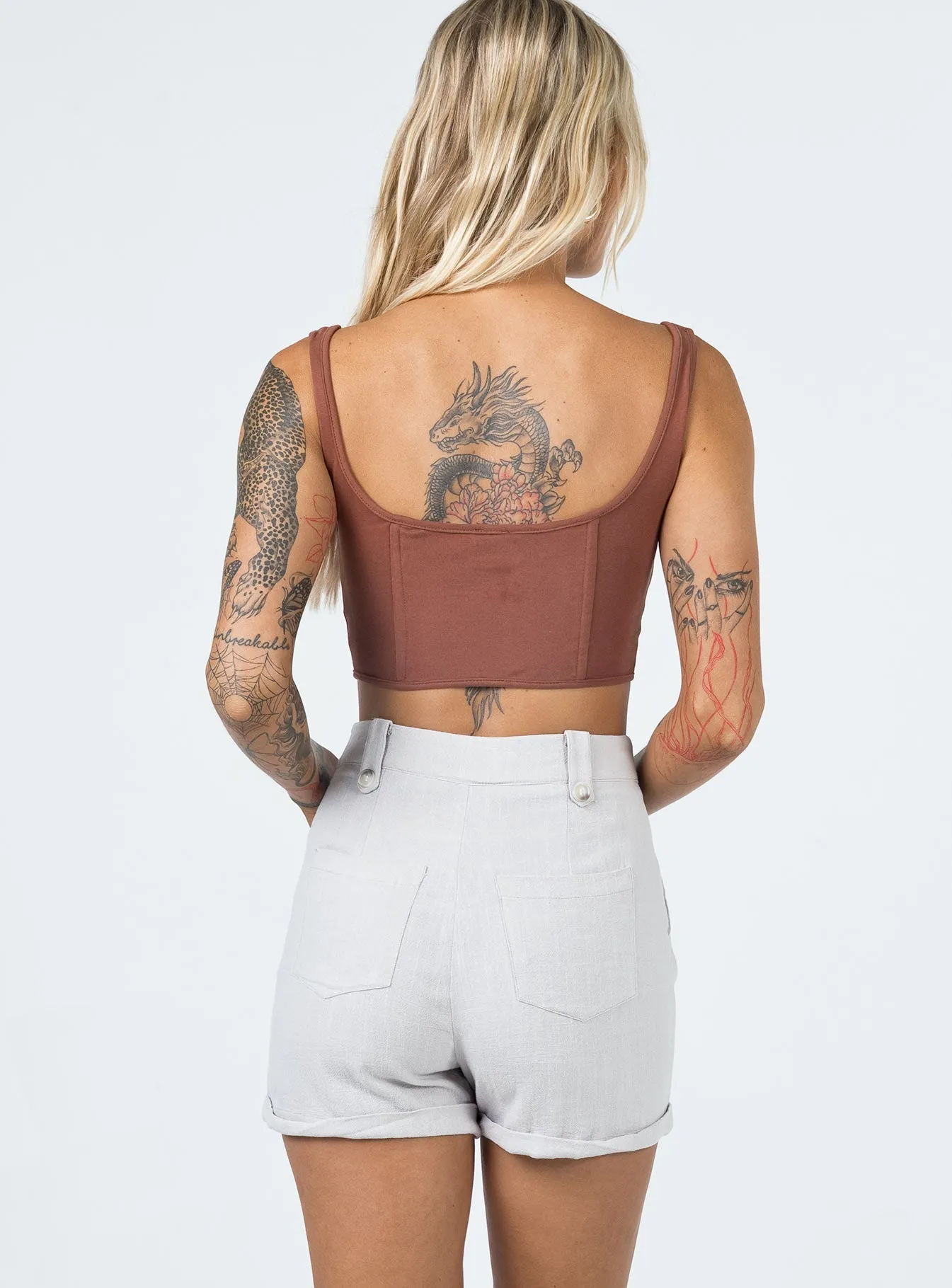 Jasyra Shorts Grey TumbleDry Safe