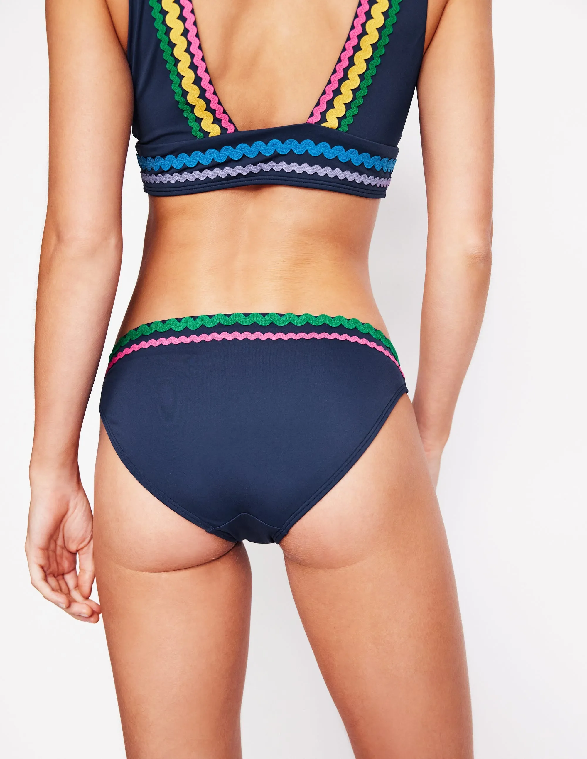 Secure-fit Breezy Comfort Porto Bikini Bottoms-Navy Rik Rak