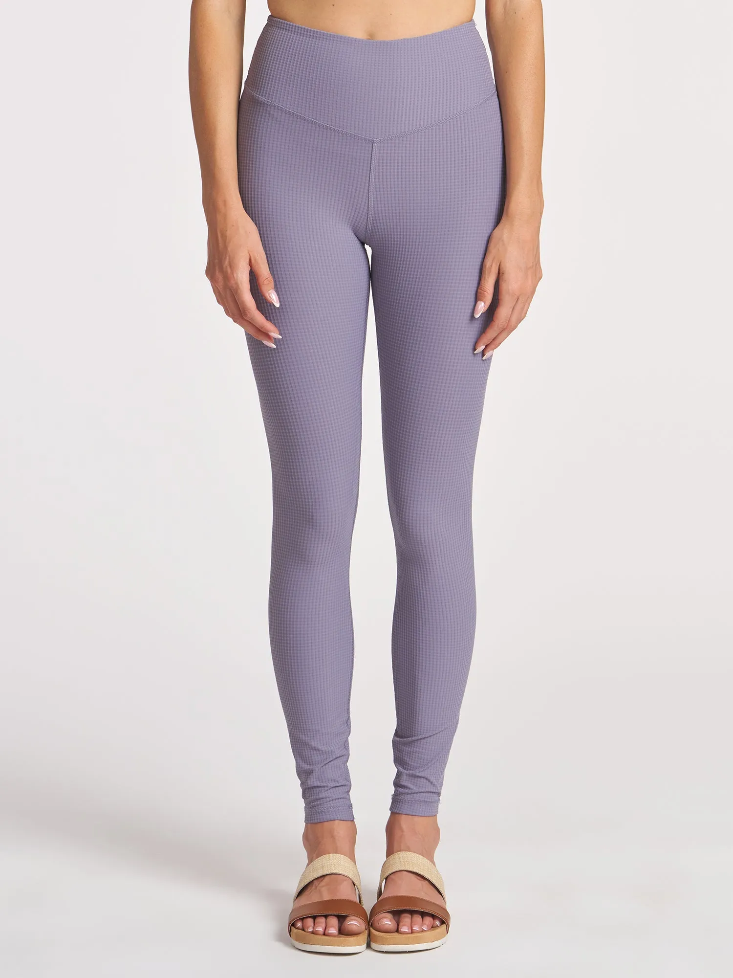 Double Layer Maternity Wear Contoured Support Grid 7/8 Legging