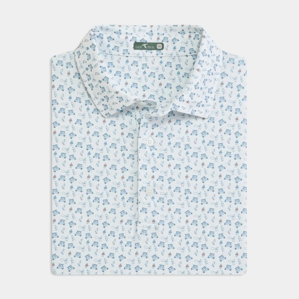 Stream to Green Printed Performance Polo High-Quality Stitching