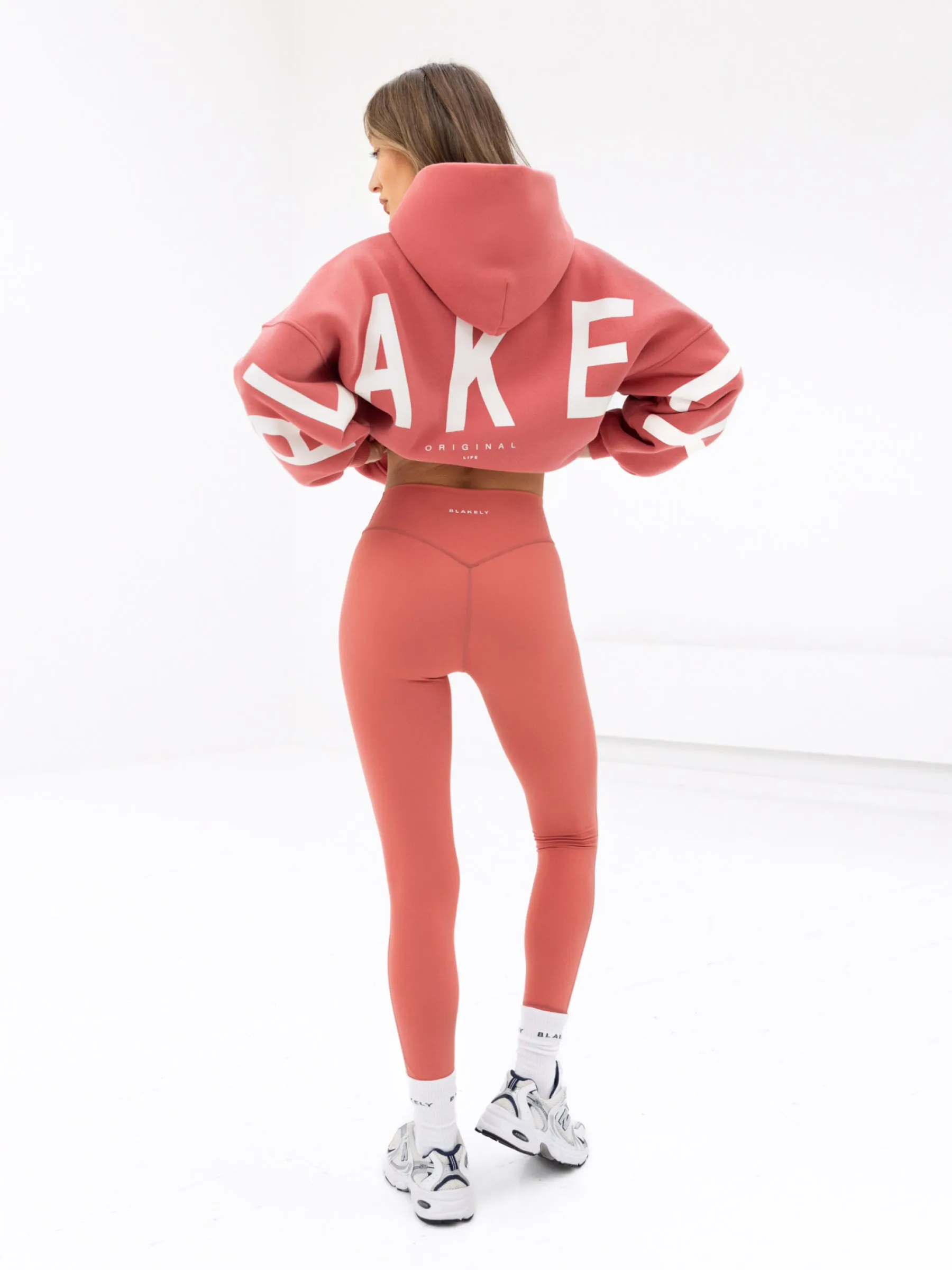 Isabel Oversized Hoodie - Sunrise Coral Shark like Animal Print