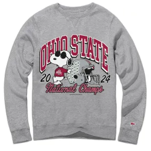 Peanuts x Ohio State 2024 Football National Champs Crewneck Sweatshirt Versatile Apparel