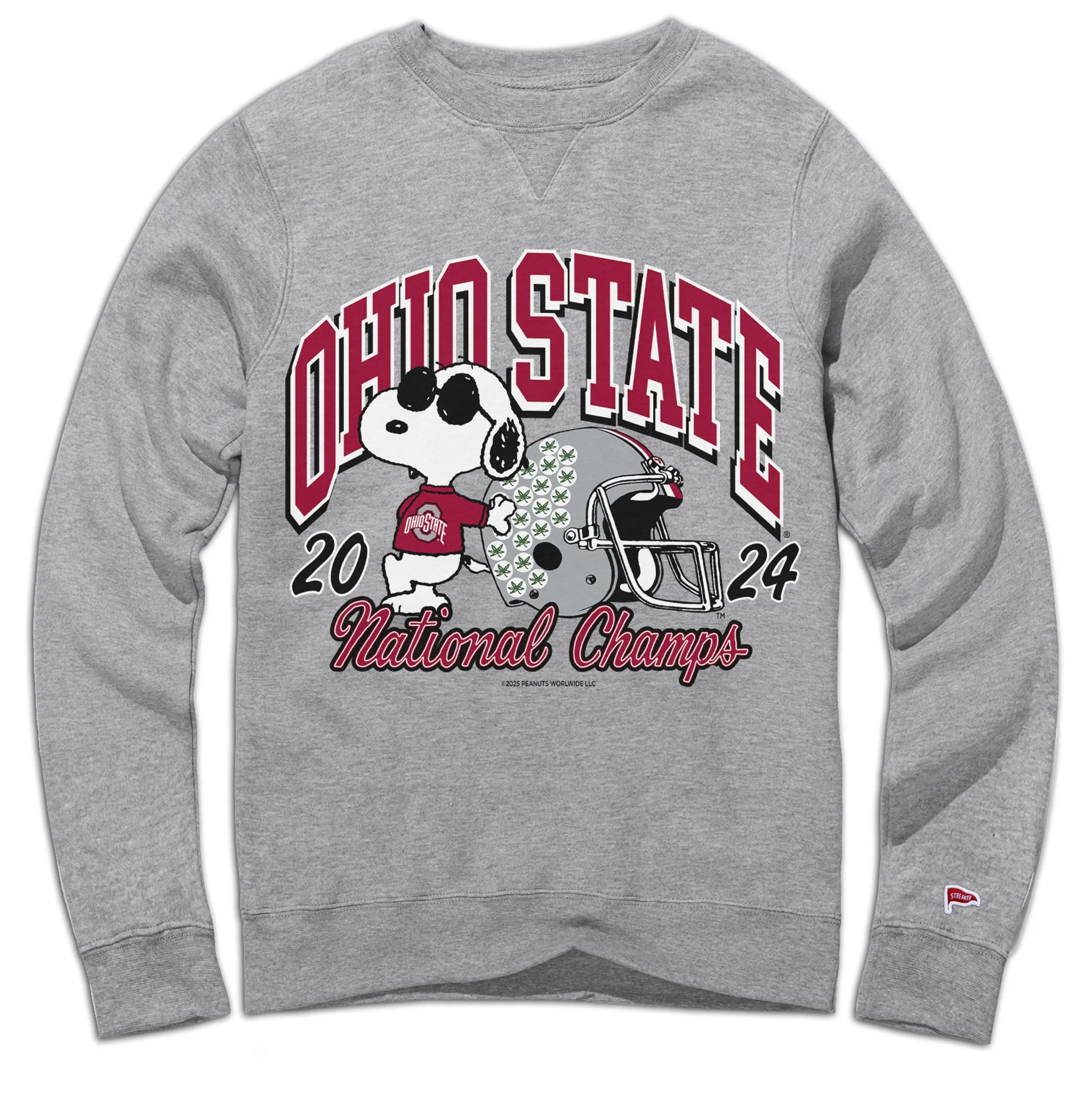 Polar bear like Youth Peanuts x Ohio State 2024 Football National Champs Crewneck Sweatshirt