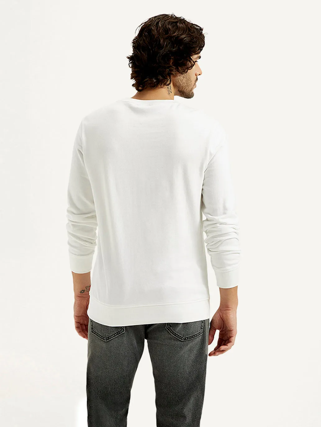 Concert Going Concert wear Men's Printed Round Neck Sweatshirt