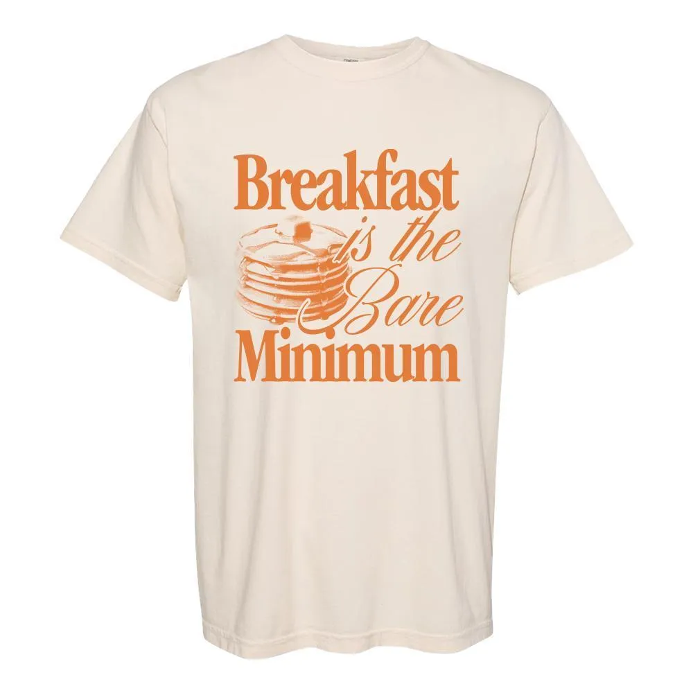 Breakfast is the Bare Minimum Tee Multi Panel Design Relax Outfit