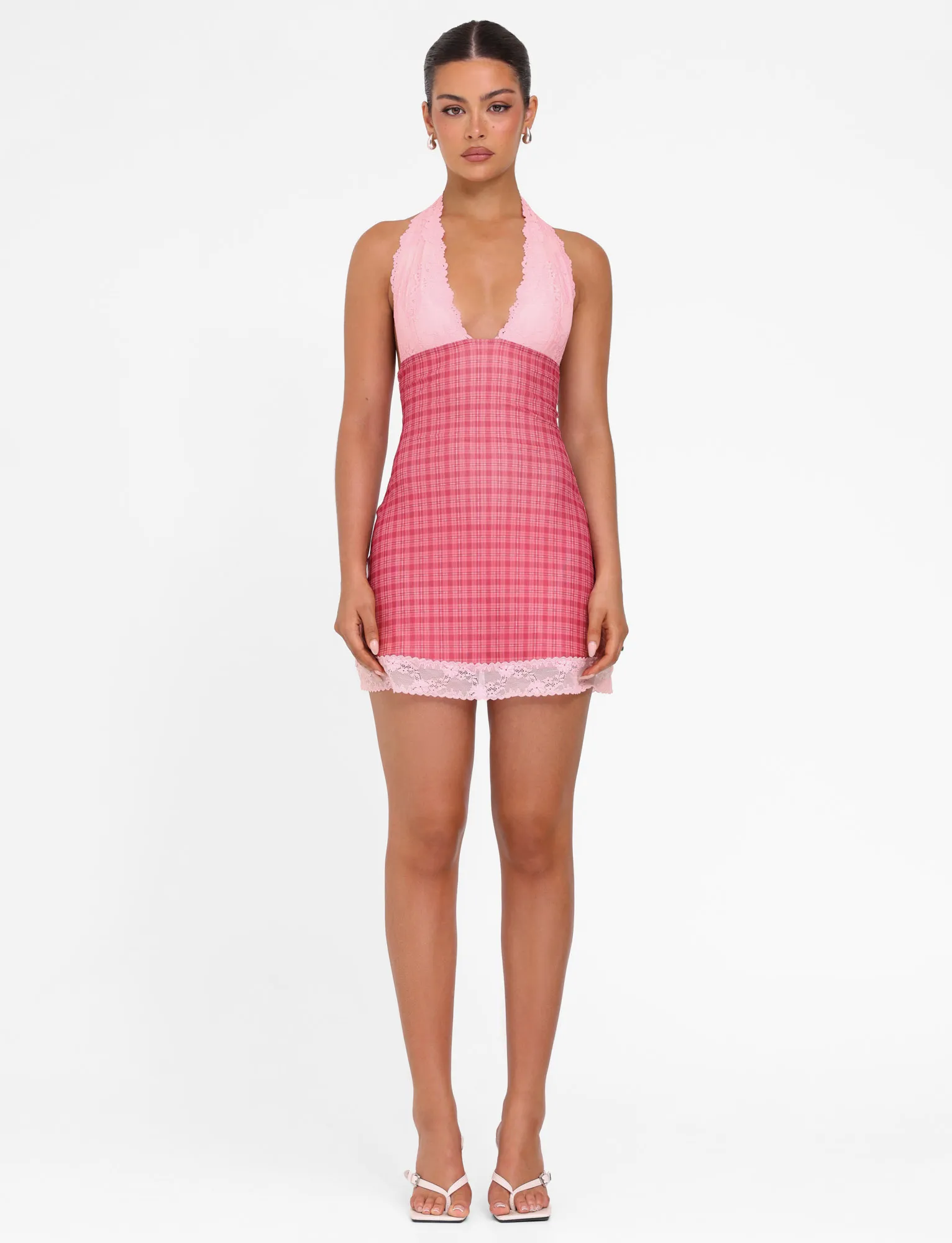 NAVIA DRESS - RED : RED CHECK Japan Cool