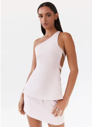 Zeina Suiting Mini Skirt - Pink countryside Off-Shoulder