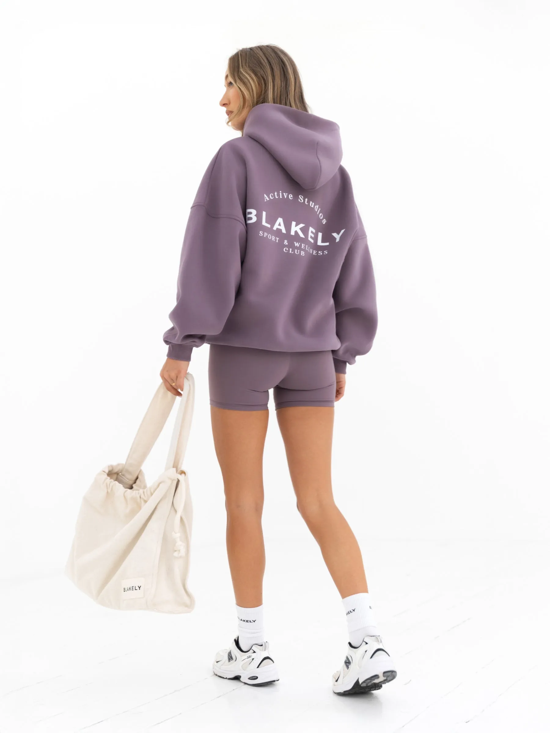 Active Studios Oversized Hoodie - Grape Logo Detail